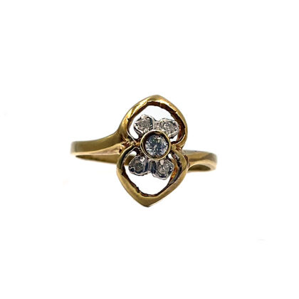K22 gold ring with zircon